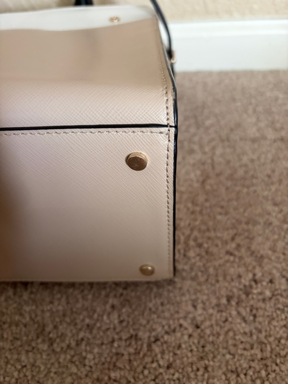 kate spade Colorblock Satchel in Blush, White & Black - Picture 5 of 9